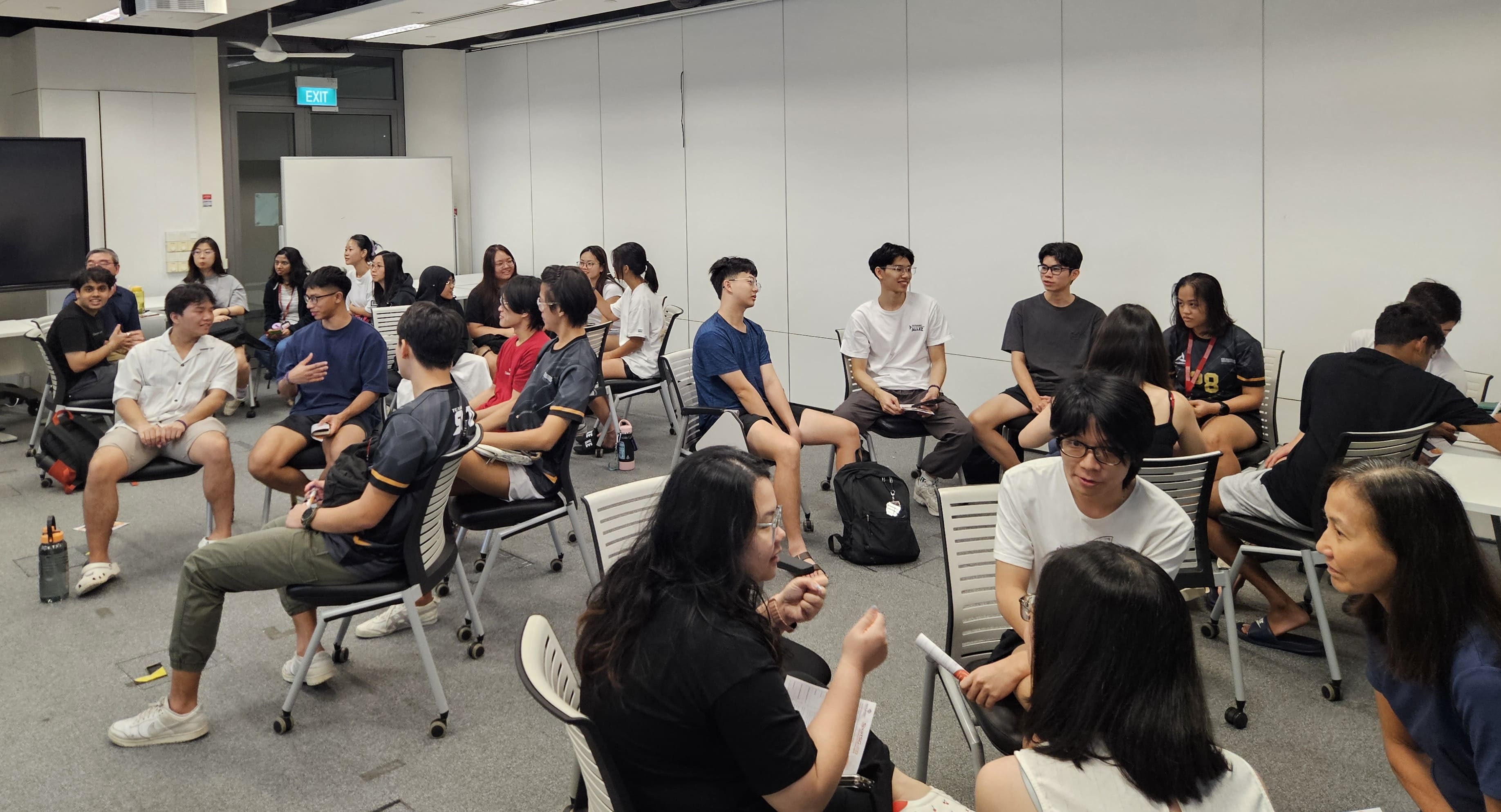 Participants discussing in small groups